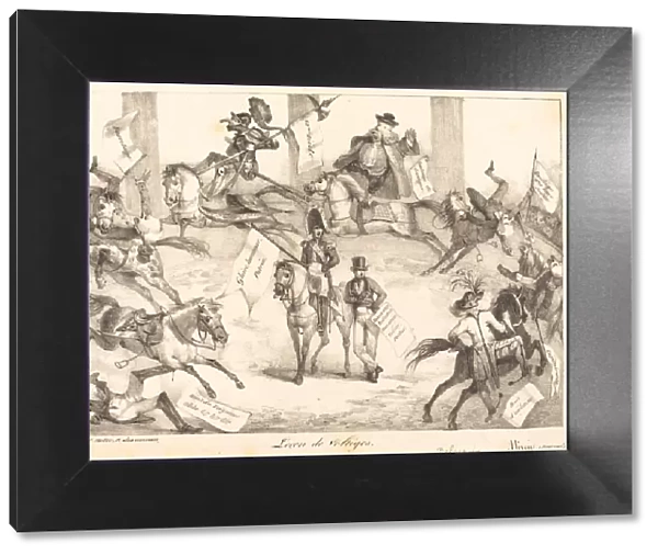 Lecon de Voltiges (Trick Riding), 1822. Creator: Eugene Delacroix