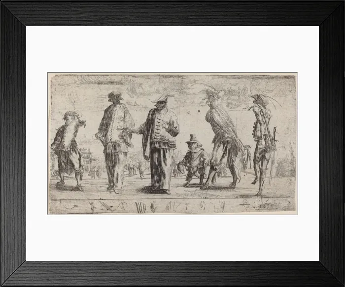 Framed Print : Pantaloons, 1632. Creator: Stefano della Bella Framed Print : Pantaloons, 1632. Creator: Stefano della Bella