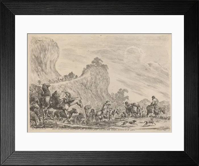 Framed Print : The Departure of Jacob to Egypt, probably 1647. Creator: Stefano della Bella Framed Print : The Departure of Jacob to Egypt, probably 1647. Creator: Stefano della Bella