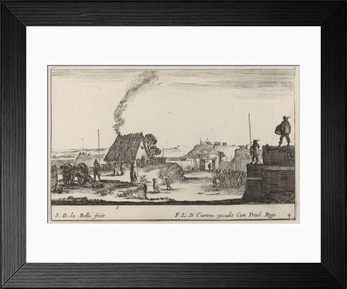 Framed Print : Soldier Playing a Drum, c. 1641. Creator: Stefano della Bella Framed Print : Soldier Playing a Drum, c. 1641. Creator: Stefano della Bella