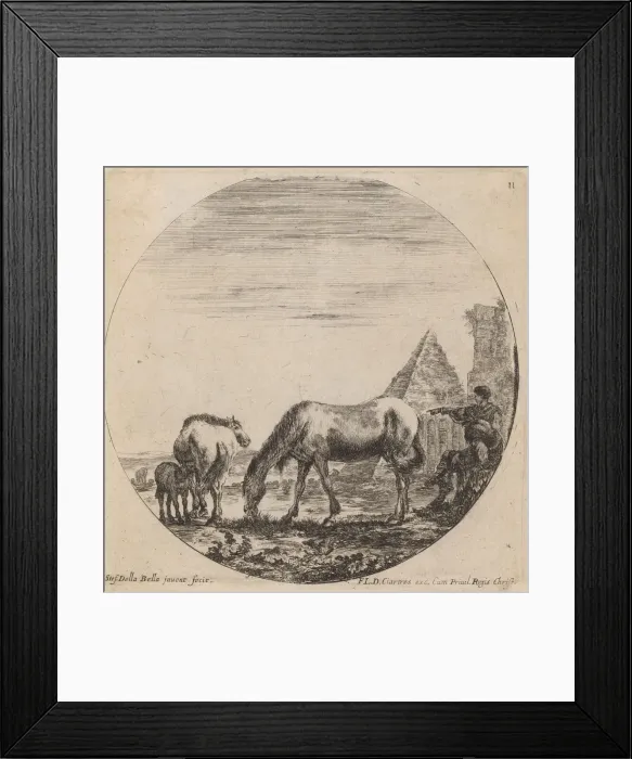 Framed Print : Pyramid of Caius Cestius, 1646. Creator: Stefano della Bella