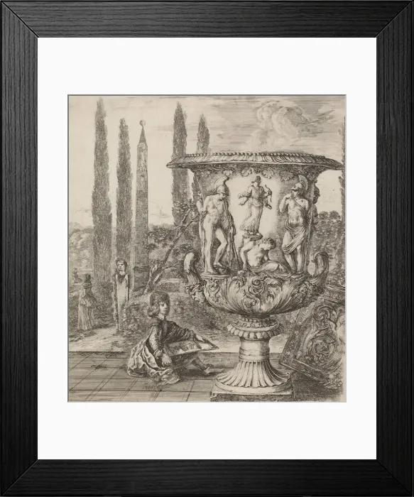 Framed Print : The Vase of the Medici, 1656. Creator: Stefano della Bella Framed Print : The Vase of the Medici, 1656. Creator: Stefano della Bella