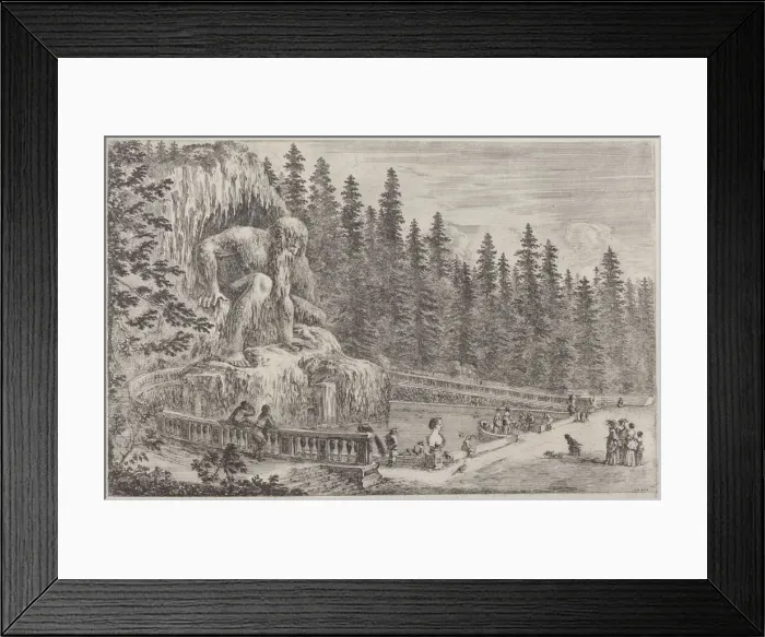 Framed Print : Colossal Statue of the Apennines, probably 1653. Creator: Stefano della Bella Framed Print : Colossal Statue of the Apennines, probably 1653. Creator: Stefano della Bella