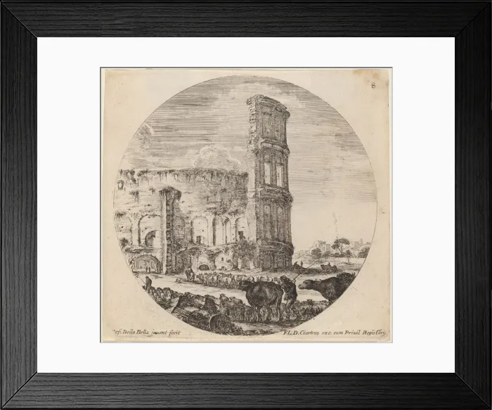 Framed Print : Colosseum, 1646. Creator: Stefano della Bella Framed Print : Colosseum, 1646. Creator: Stefano della Bella
