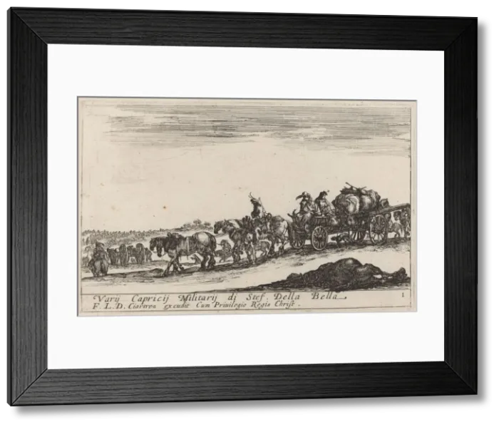 Framed Print : Baggage Train, c. 1641. Creator: Stefano della Bella Framed Print : Baggage Train, c. 1641. Creator: Stefano della Bella