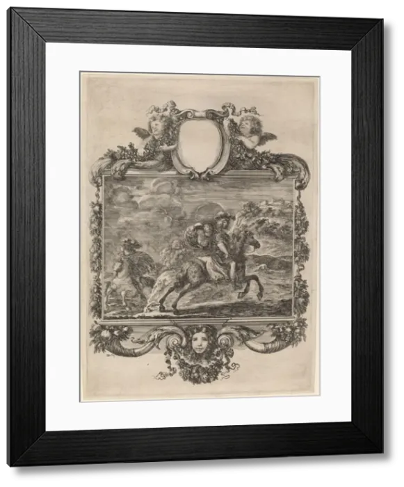Framed Print : Clovis and Clotilda, c. 1657. Creator: Stefano della Bella Framed Print : Clovis and Clotilda, c. 1657. Creator: Stefano della Bella