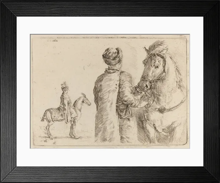 Framed Print : Polish Attendant Holding the Bridle of a Horse. Creator: Stefano della Bella Framed Print : Polish Attendant Holding the Bridle of a Horse. Creator: Stefano della Bella