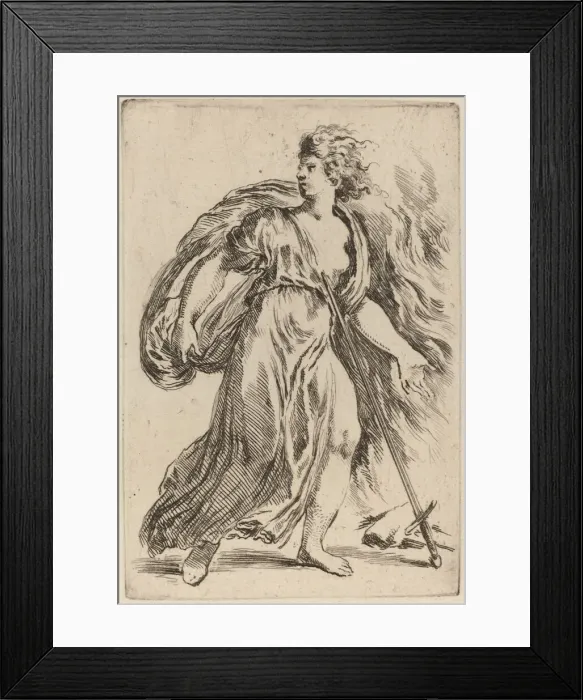 Framed Print : Suicide of Dido. Creator: Stefano della Bella Framed Print : Suicide of Dido. Creator: Stefano della Bella