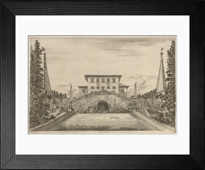 Framed Print : The Great Stair-Case, probably 1653. Creator: Stefano della Bella Framed Print : The Great Stair-Case, probably 1653. Creator: Stefano della Bella