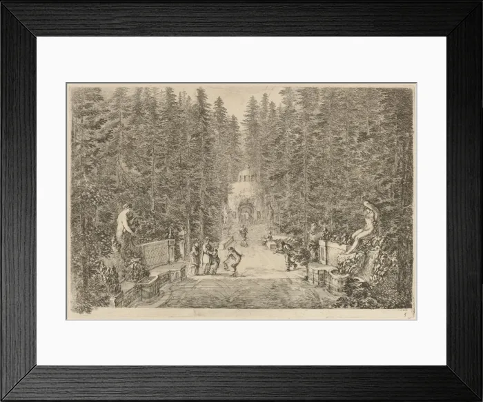 Framed Print : The Water Spray, probably 1653. Creator: Stefano della Bella Framed Print : The Water Spray, probably 1653. Creator: Stefano della Bella