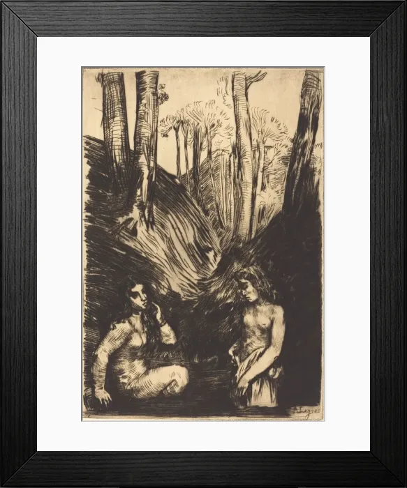 Framed Print : Bathers (Les baigneuses). Creator: Alphonse Legros Framed Print : Bathers (Les baigneuses). Creator: Alphonse Legros
