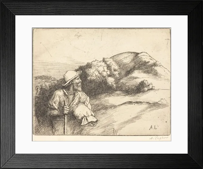 Framed Print : Return from the Fields (Le retour des champs). Creator: Alphonse Legros Framed Print : Return from the Fields (Le retour des champs). Creator: Alphonse Legros