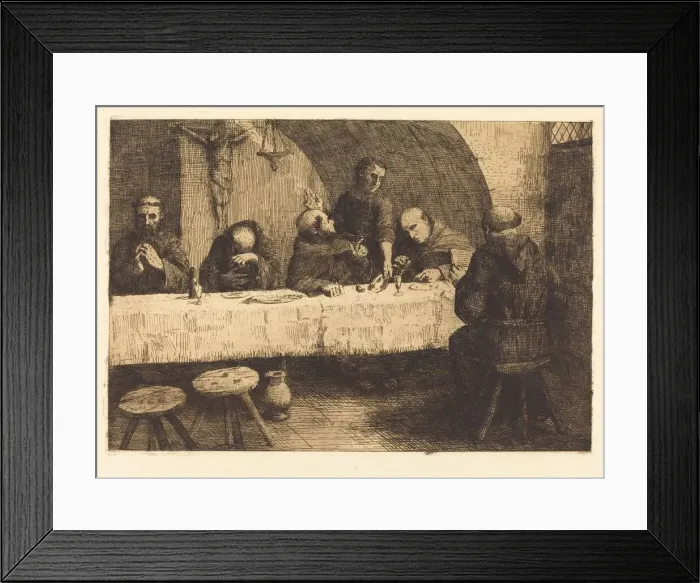 Framed Print : The Refectory (Le refectoire). Creator: Alphonse Legros Framed Print : The Refectory (Le refectoire). Creator: Alphonse Legros