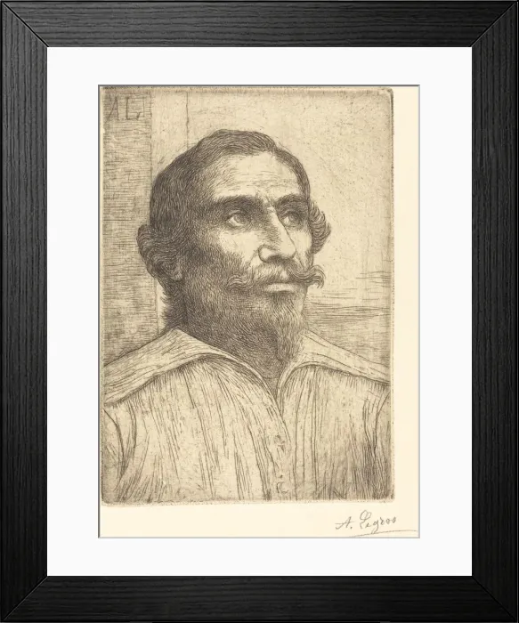 Framed Print : Study of a Spaniard (Etude d Espagnol). Creator: Alphonse Legros