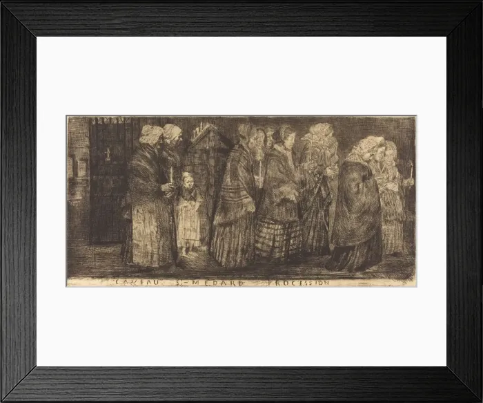 Framed Print : Procession in the Sepulchre of Saint Medard(Procession dans le caveaux de St Framed Print : Procession in the Sepulchre of Saint Medard(Procession dans le caveaux de St