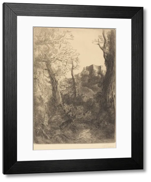 Framed Print : Landscape (Paysage). Creator: Alphonse Legros Framed Print : Landscape (Paysage). Creator: Alphonse Legros