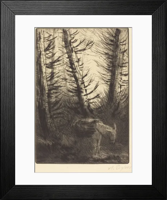 Framed Print : Farmer and His Donkey (Le fermier et son ane). Creator: Alphonse Legros Framed Print : Farmer and His Donkey (Le fermier et son ane). Creator: Alphonse Legros