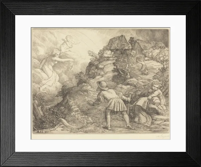 Framed Print : Allegory of the Peasant and Fortune (Le paysan et la fortune: Sujet allegorique Framed Print : Allegory of the Peasant and Fortune (Le paysan et la fortune: Sujet allegorique