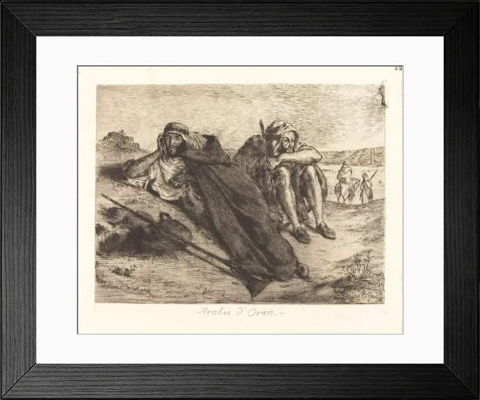 Framed Print : Arabs of Oran (Arabes d Oran), 1833. Creator: Eugene Delacroix Framed Print : Arabs of Oran (Arabes d Oran), 1833. Creator: Eugene Delacroix