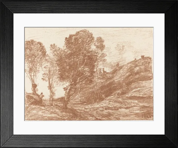 Framed Print : Souvenir of Italy (Souvenir d Italie), 1871. Creator: Jean-Baptiste-Camille Corot Framed Print : Souvenir of Italy (Souvenir d Italie), 1871. Creator: Jean-Baptiste-Camille Corot