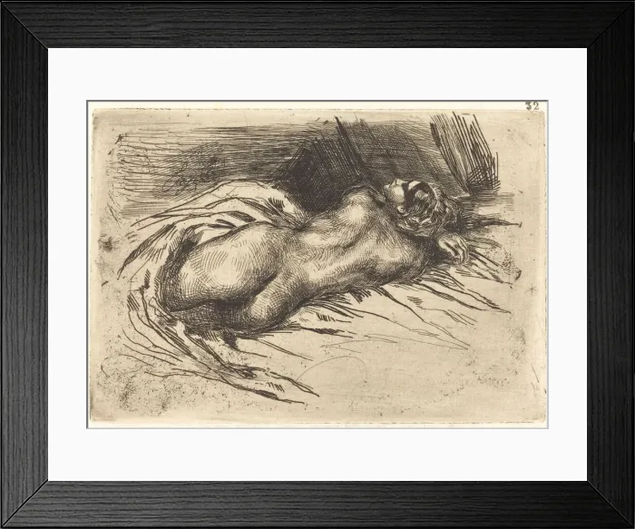 Framed Print : Study of a Woman, Viewed from the Back (Etude de femme vue de dos), 1833 Framed Print : Study of a Woman, Viewed from the Back (Etude de femme vue de dos), 1833