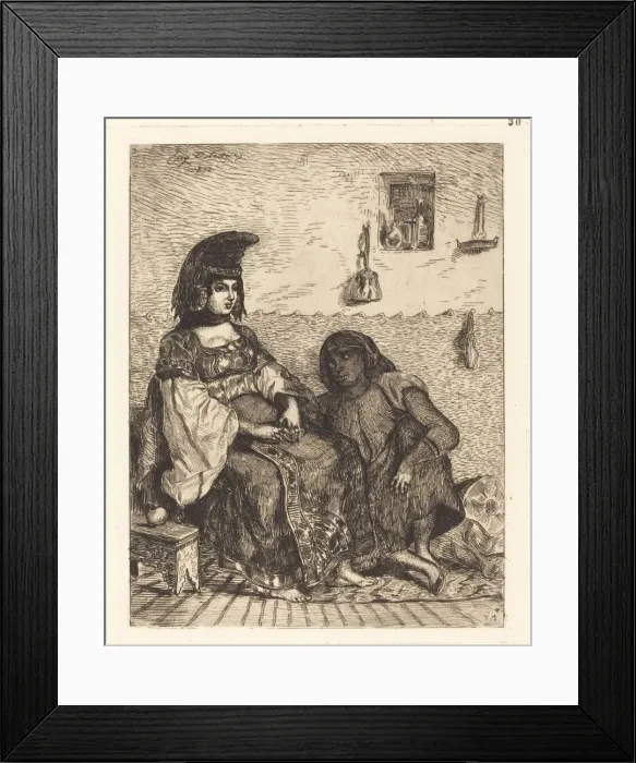 Framed Print : Jewish Woman of Algiers (Juive d Alger), 1833. Creator: Eugene Delacroix Framed Print : Jewish Woman of Algiers (Juive d Alger), 1833. Creator: Eugene Delacroix