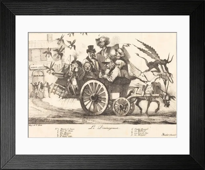 Framed Print : Le Demenagement de la Censure, c. 1821. Creators: Eugene Delacroix Framed Print : Le Demenagement de la Censure, c. 1821. Creators: Eugene Delacroix