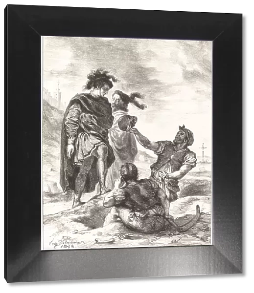 Hamlet and Horatio before the Gravediggers (Act V, Scene I), 1843