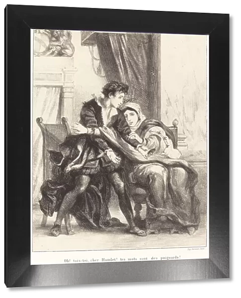 Hamlet and the Queen (Act III, Scene IV), 1834. Creator: Eugene Delacroix