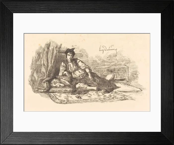 Framed Print : Jewish Woman of Algiers (Juive d Alger et une rue aAlger), 1838 Framed Print : Jewish Woman of Algiers (Juive d Alger et une rue aAlger), 1838