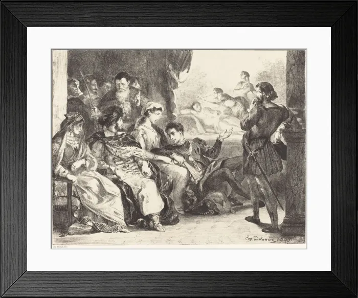 Framed Print : Players Enacting the Poisoning of Hamlets Father (Act III, Scne II), 1835 Framed Print : Players Enacting the Poisoning of Hamlets Father (Act III, Scne II), 1835