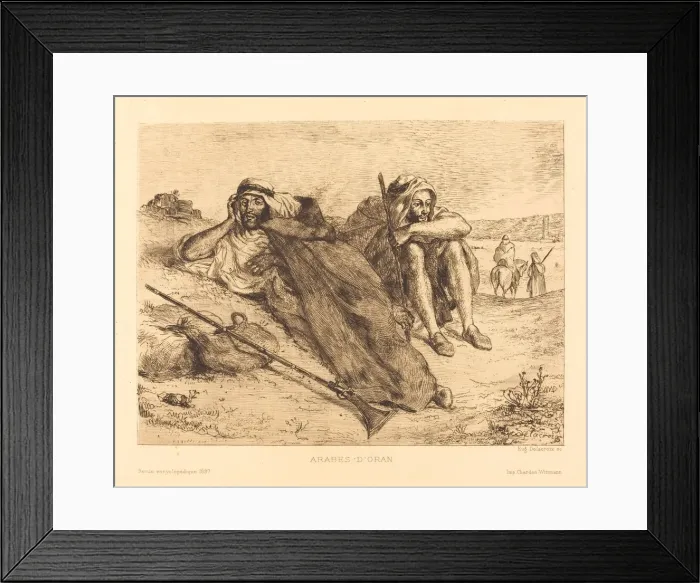 Framed Print : Arabes d Oran, 1833. Creator: Eugene Delacroix Framed Print : Arabes d Oran, 1833. Creator: Eugene Delacroix