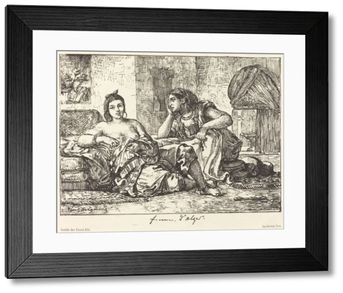 Framed Print : Femmes d Alger, 1833. Creator: Eugene Delacroix Framed Print : Femmes d Alger, 1833. Creator: Eugene Delacroix
