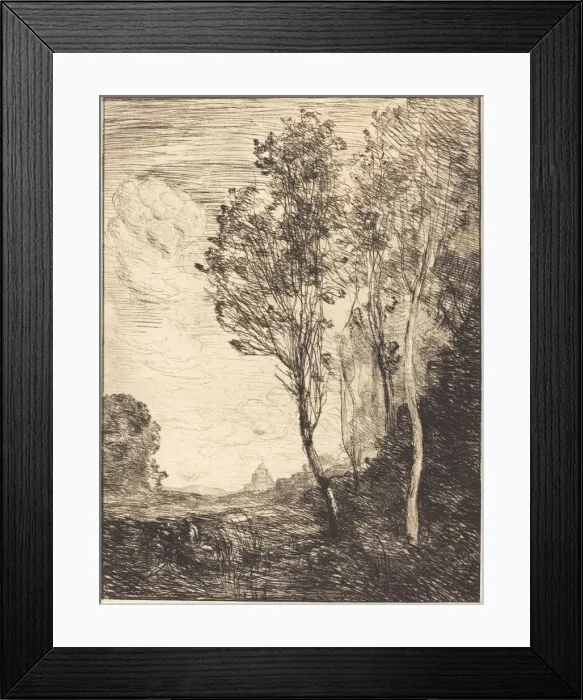 Framed Print : Souvenir of Italy (Souvenir d Italie), 1866. Creator: Jean-Baptiste-Camille Corot Framed Print : Souvenir of Italy (Souvenir d Italie), 1866. Creator: Jean-Baptiste-Camille Corot