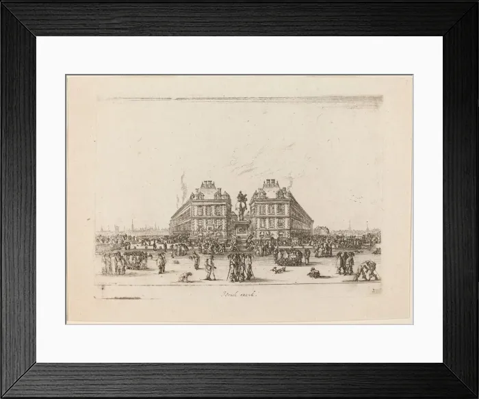 Framed Print : Place Dauphine, 1642. Creator: Stefano della Bella Framed Print : Place Dauphine, 1642. Creator: Stefano della Bella