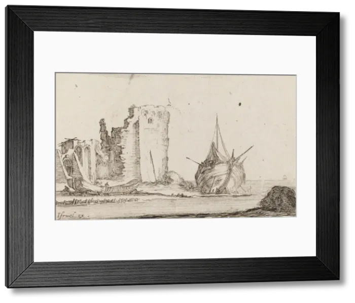 Framed Print : Marine, 1642. Creator: Stefano della Bella Framed Print : Marine, 1642. Creator: Stefano della Bella