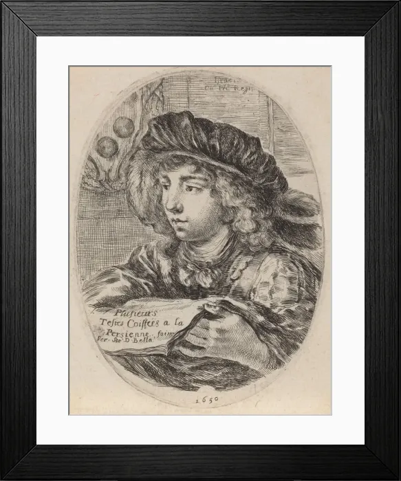 Framed Print : Title Page for Plusieurs Testes Coiffees a la Persienne, 1650 Framed Print : Title Page for Plusieurs Testes Coiffees a la Persienne, 1650