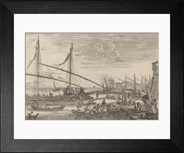 Framed Print : The Fortifications at Livorno, probably c. 1654 / 1655. Creator: Stefano della Bella Framed Print : The Fortifications at Livorno, probably c. 1654 / 1655. Creator: Stefano della Bella