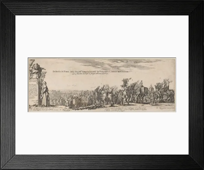 Framed Print : Title Page for Entry into Rome of His Excellency the Polish Ambassador, 1633 Framed Print : Title Page for Entry into Rome of His Excellency the Polish Ambassador, 1633