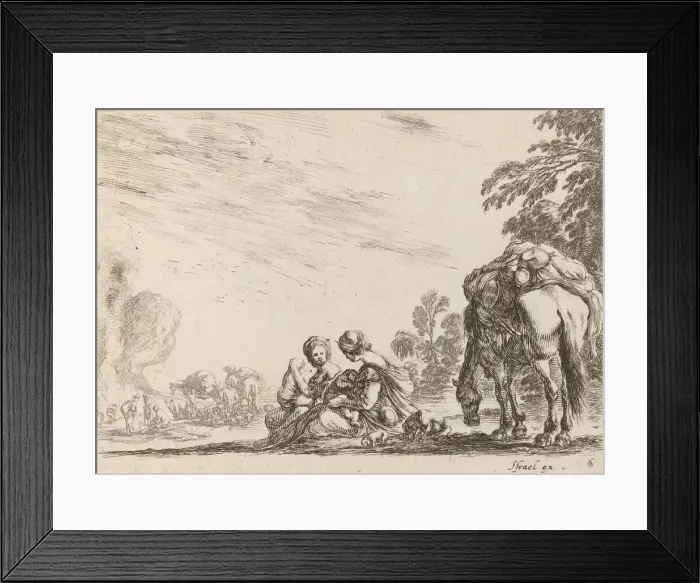 Framed Print : Gypsies at Rest, 1642. Creator: Stefano della Bella Framed Print : Gypsies at Rest, 1642. Creator: Stefano della Bella