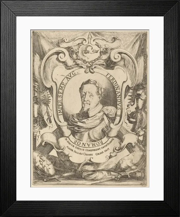 Framed Print : Emperor Ferdinand II. Creator: Stefano della Bella Framed Print : Emperor Ferdinand II. Creator: Stefano della Bella