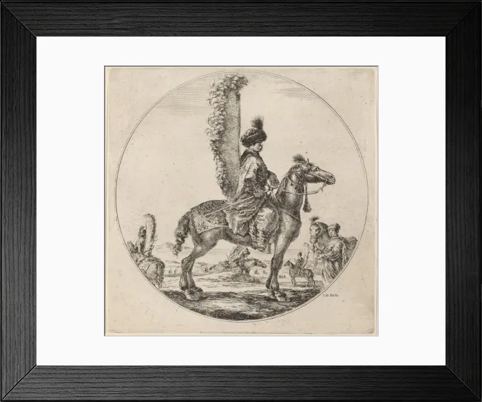 Framed Print : Polish Hussar. Creator: Stefano della Bella Framed Print : Polish Hussar. Creator: Stefano della Bella