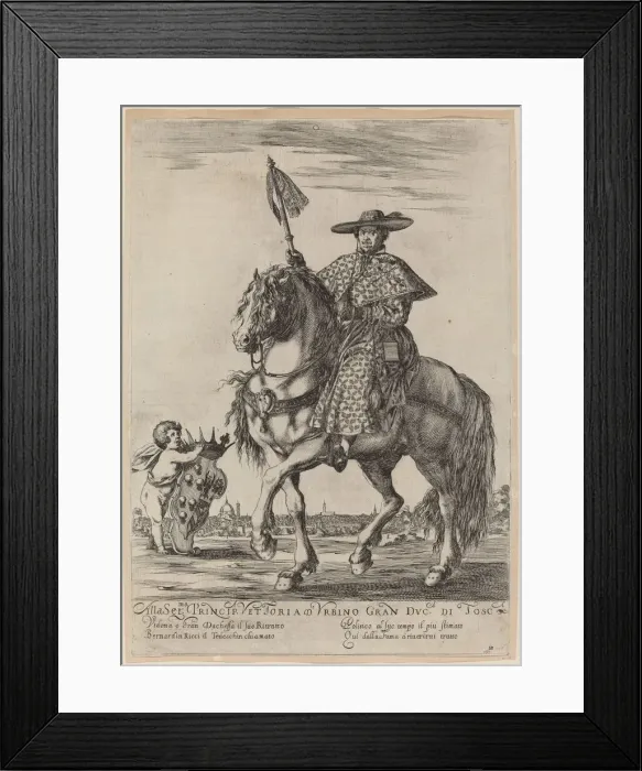 Framed Print : Il Tedeschino, 1637. Creator: Stefano della Bella Framed Print : Il Tedeschino, 1637. Creator: Stefano della Bella