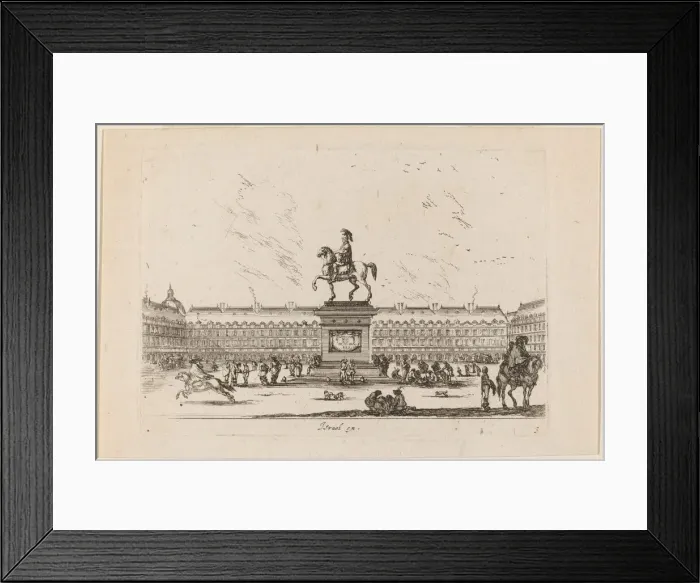 Framed Print : Place Royale, 1642. Creator: Stefano della Bella Framed Print : Place Royale, 1642. Creator: Stefano della Bella