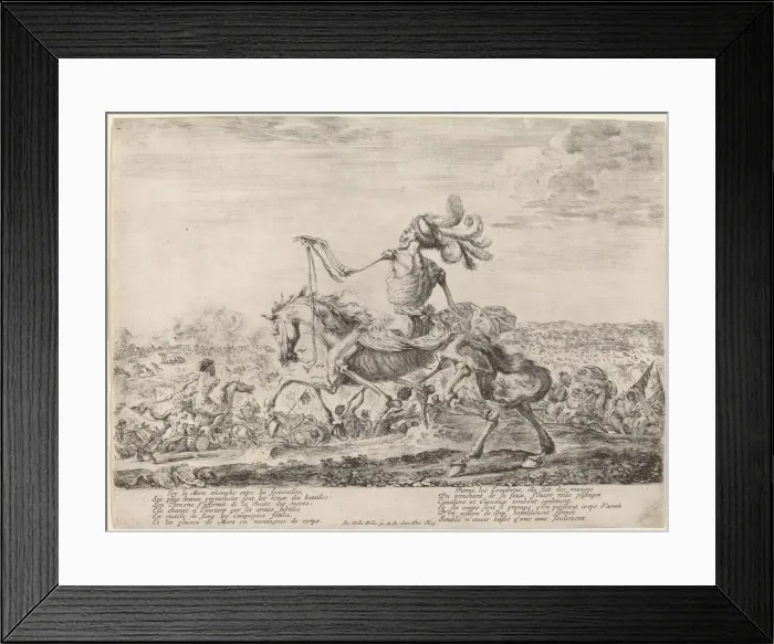 Framed Print : La Mort sur un champ de bataille [Death on a Battlefield], 1648
