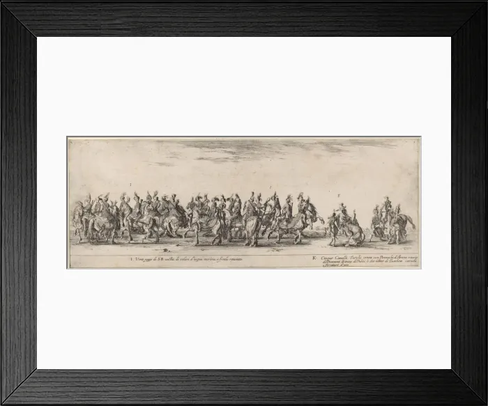 Framed Print : Twenty Pages and Five Turkish Horses, 1633. Creator: Stefano della Bella Framed Print : Twenty Pages and Five Turkish Horses, 1633. Creator: Stefano della Bella