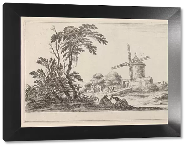 Landscape with Windmill, in or before 1647. Creator: Stefano della Bella
