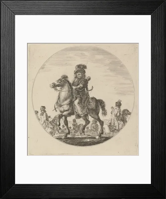 Framed Print : Hungarian Cavalier. Creator: Stefano della Bella