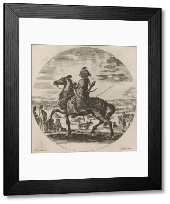 Framed Print : Moorish Cavalier. Creator: Stefano della Bella Framed Print : Moorish Cavalier. Creator: Stefano della Bella