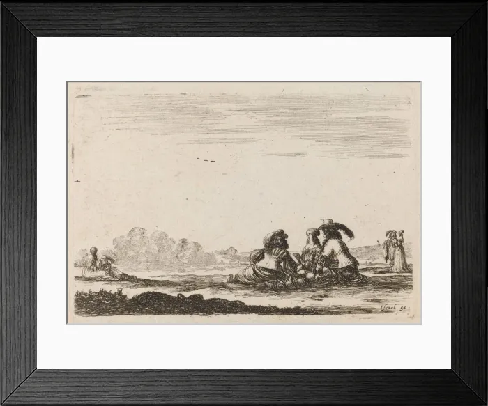 Framed Print : Lords and Ladies Conversing, 1642. Creator: Stefano della Bella Framed Print : Lords and Ladies Conversing, 1642. Creator: Stefano della Bella